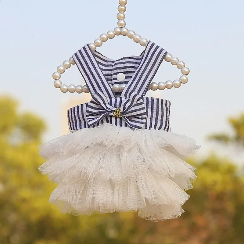 Falda con Rayas para Perros – Diseño Princess, Cómoda y Estilizada