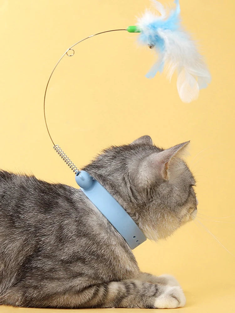 Juguete para Gatos con Plumas y Dedo Ajustable en Silicon