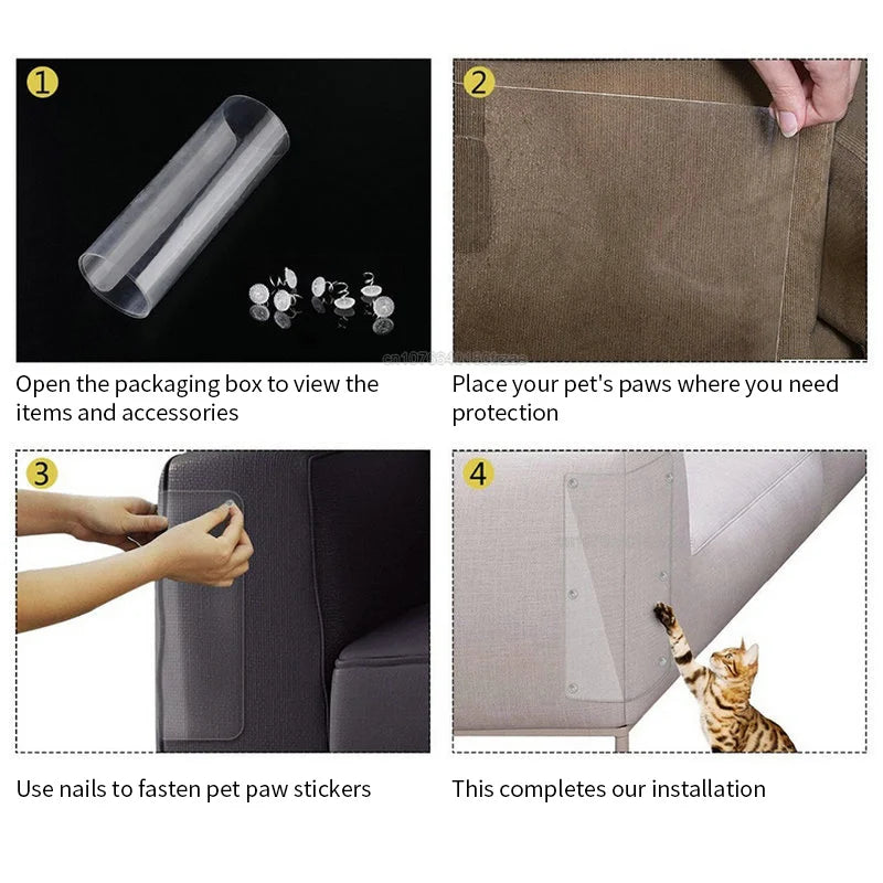 Protector de Muebles para Gatos – Tabla Rascadora Transparente y Antidesgaste