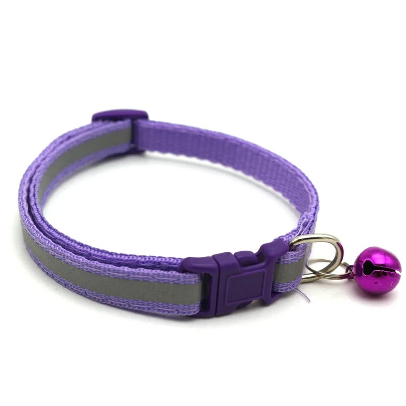 Collar Reflectante con Cascabel para Gatos – Ajustable, Seguro y Visibilidad Nocturna