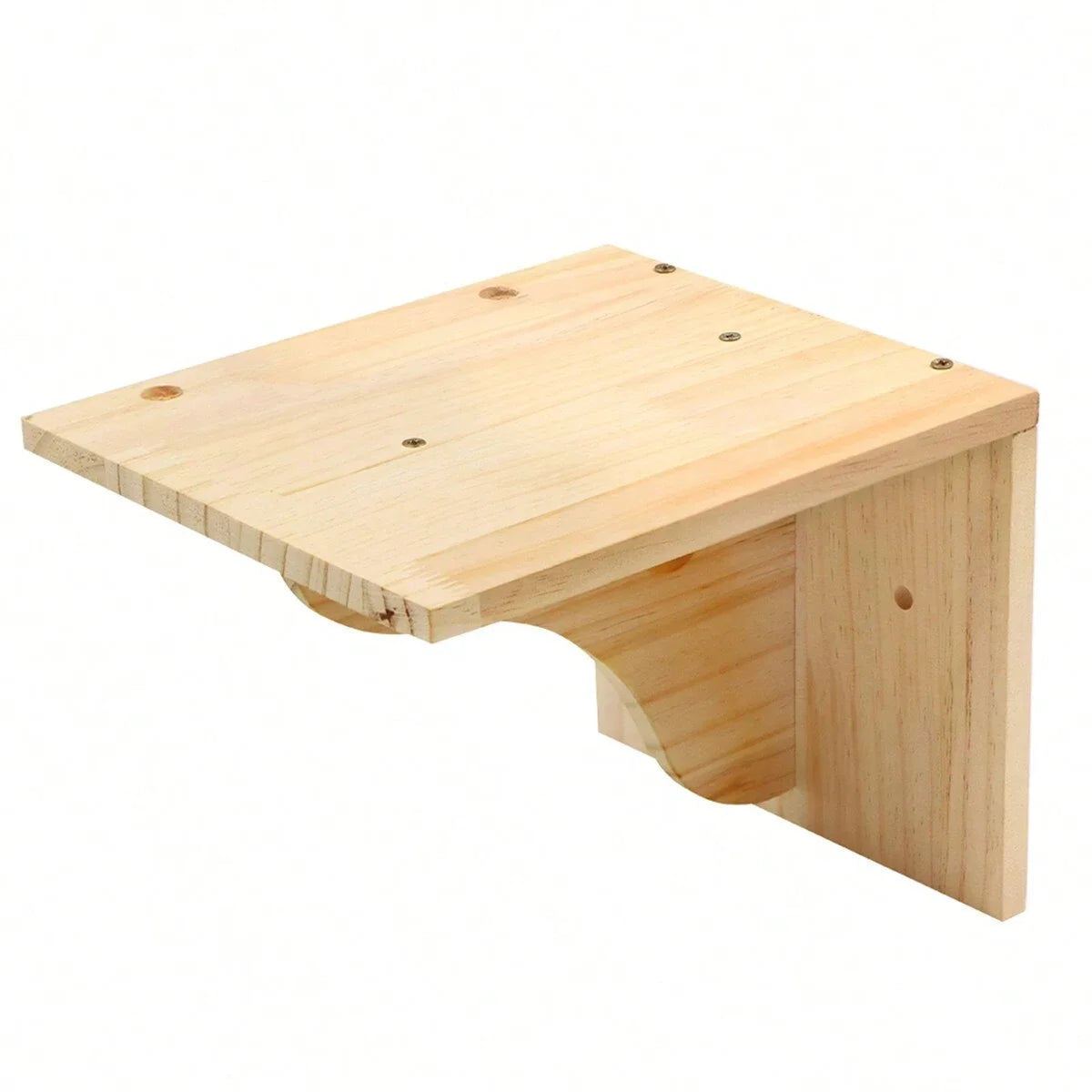 Estantería de pared para gatos de madera con diseño de una sola capa