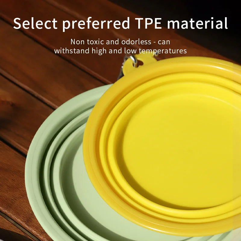 Cuenco Plegable Portátil para Mascotas 350ml – Fácil de Transportar y Resistente al Calor