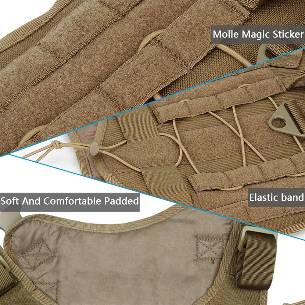 Arnés de perro ajustable y resistente con mango reforzado para entrenamiento y control