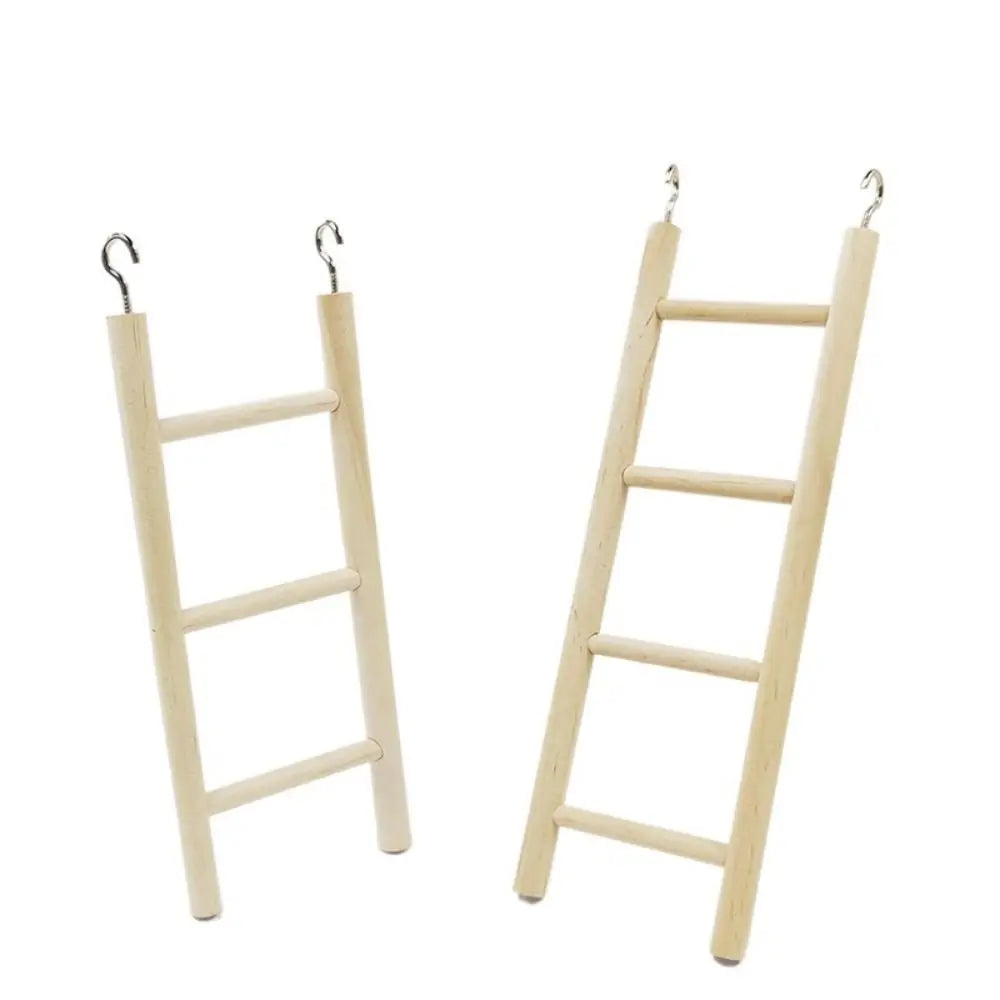 Escalera de madera para aves, resistente y fácil de instalar en la jaula
