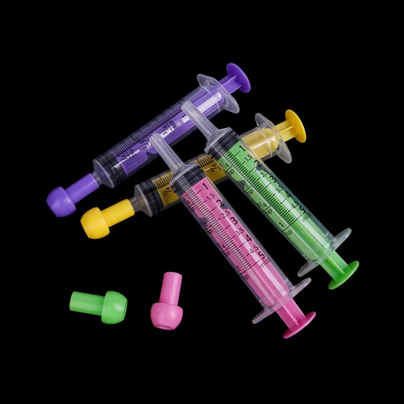 Jeringa de alimentación de plástico para mascotas, 5ml y 10ml, paquete de 5 unidades