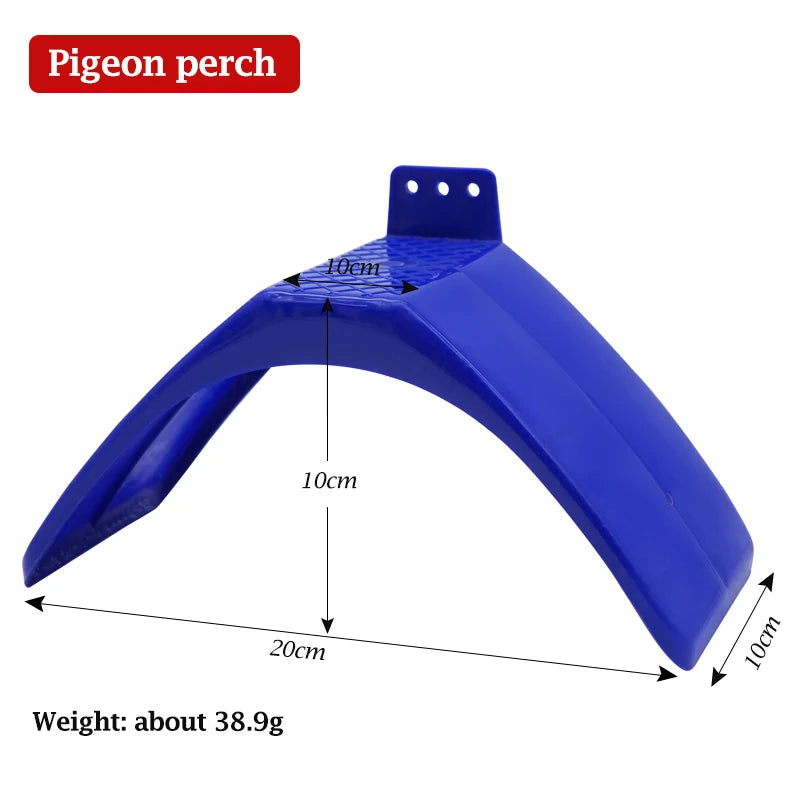 20 unidades de perchas de plastico para palomas y aves pequeñas en color azul