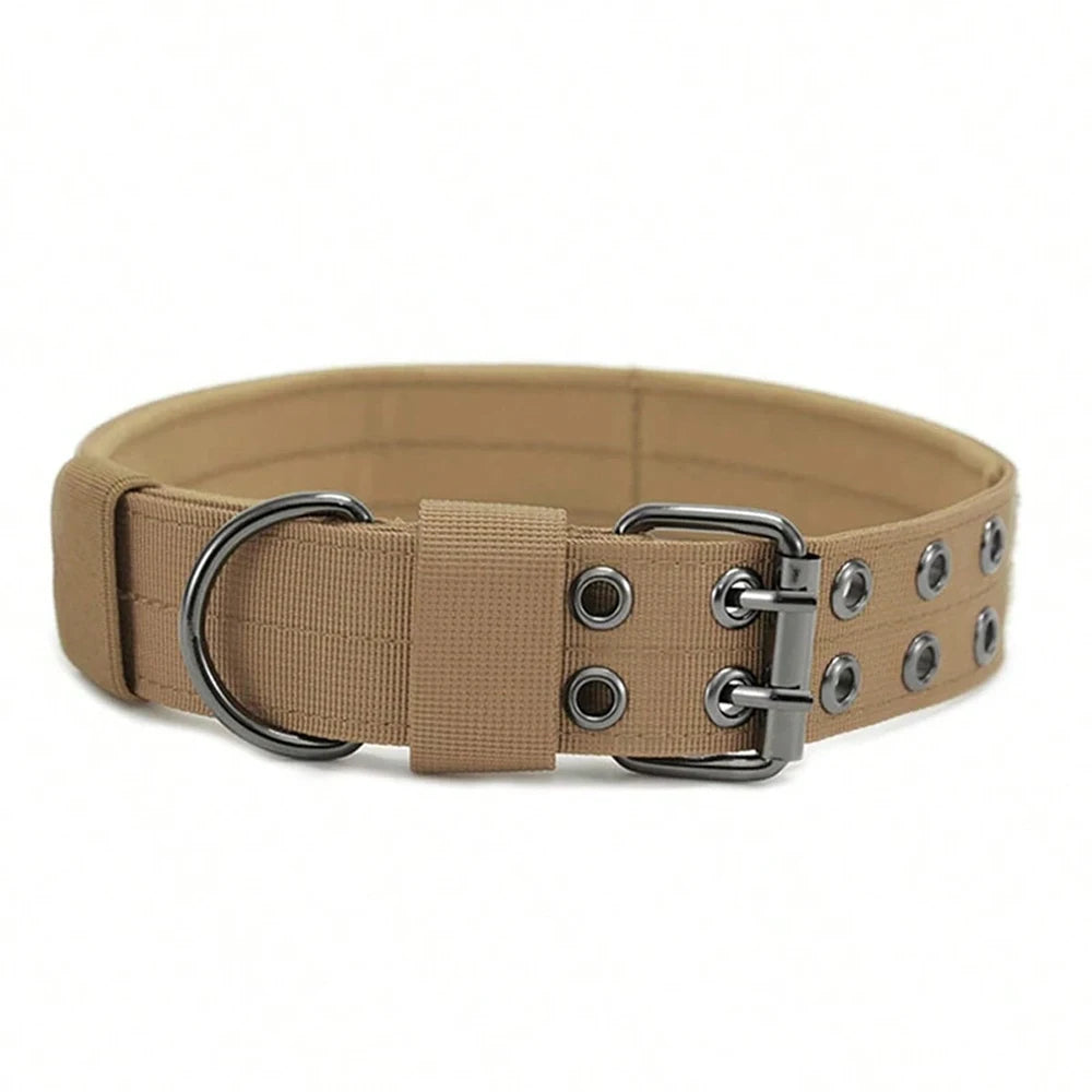 Collar táctico militar para perros con hebilla ajustable y panel de pegatina mágica