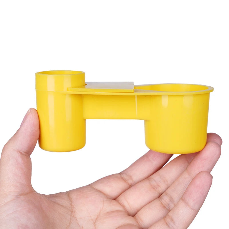 10pcs Cuencos de Agua para Pájaros en Plástico, Taza de Bebida Doble para Palomas, Codornices y Aves