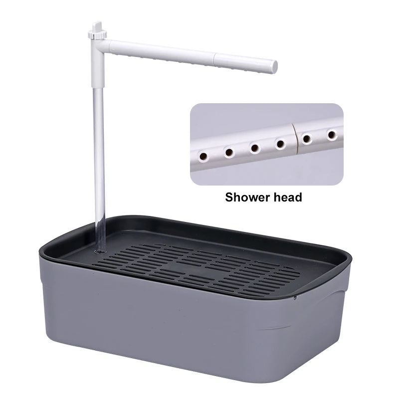 Bañera automática para aves con sistema de circulación y secado eficiente