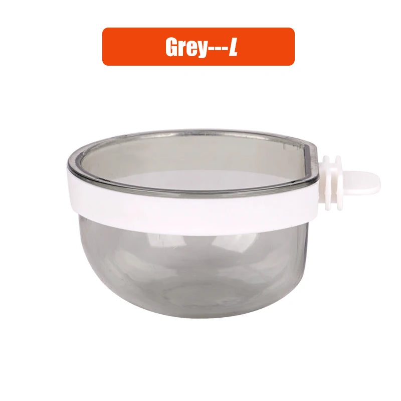 Cuenco de alimentación para aves plástico desmontable y transparente