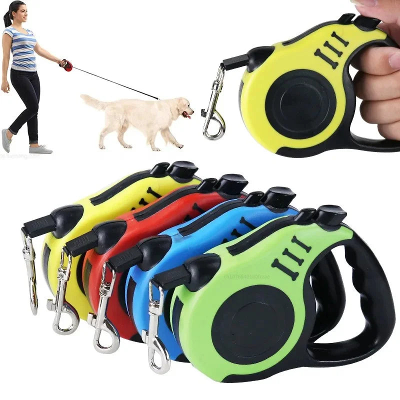 Correa Retráctil Personalizada para Perros - 5 y 3 Metros en Múltiples Colores
