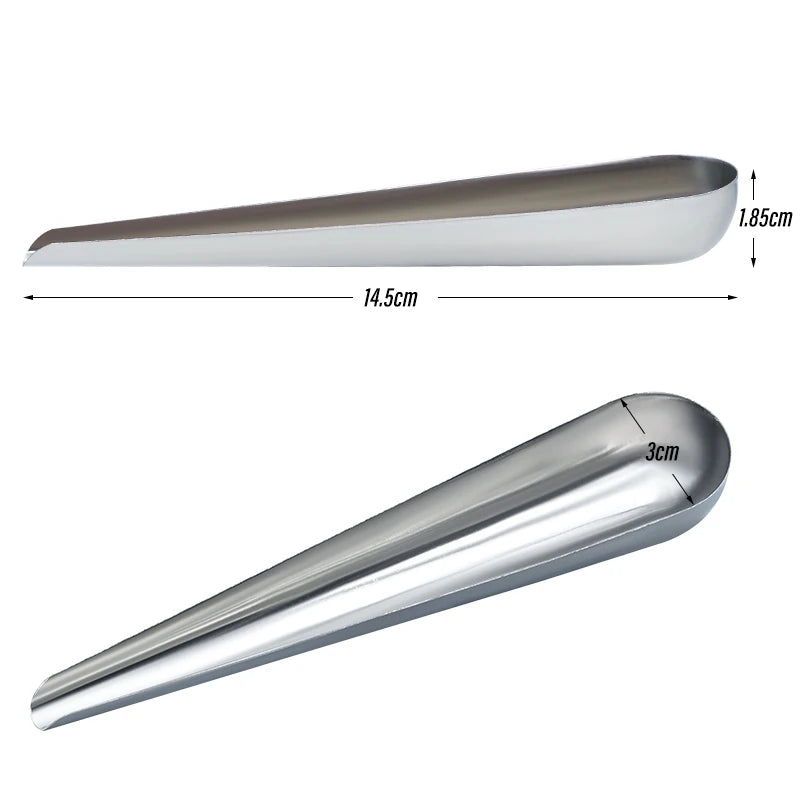 Cuchara alimentadora de acero inoxidable para aves, resistente y ligera