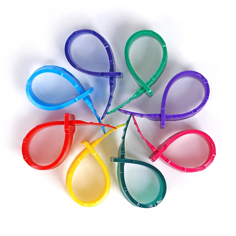 Anillos ajustables de PVC para aves de corral en diferentes colores - Pack de 30 o 50 unidades