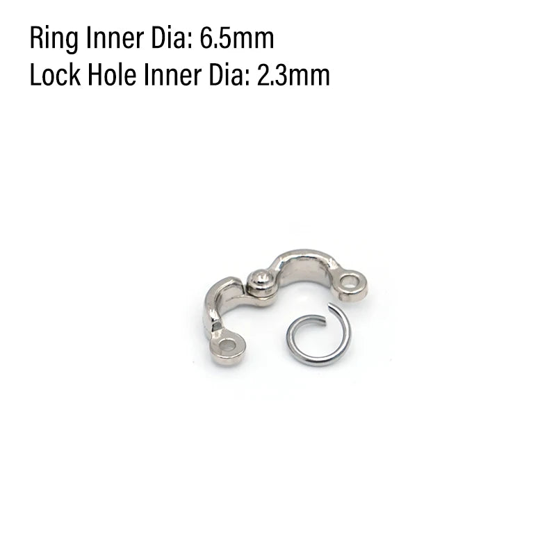 Anillo de pata para aves de acero inoxidable con cadena de seguridad de 50cm