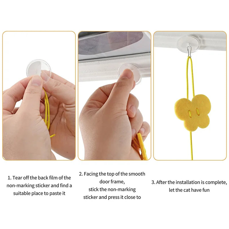 Juguete de Plumas para Gatos - Estimula y Diversión con Rope Elástico y Campana