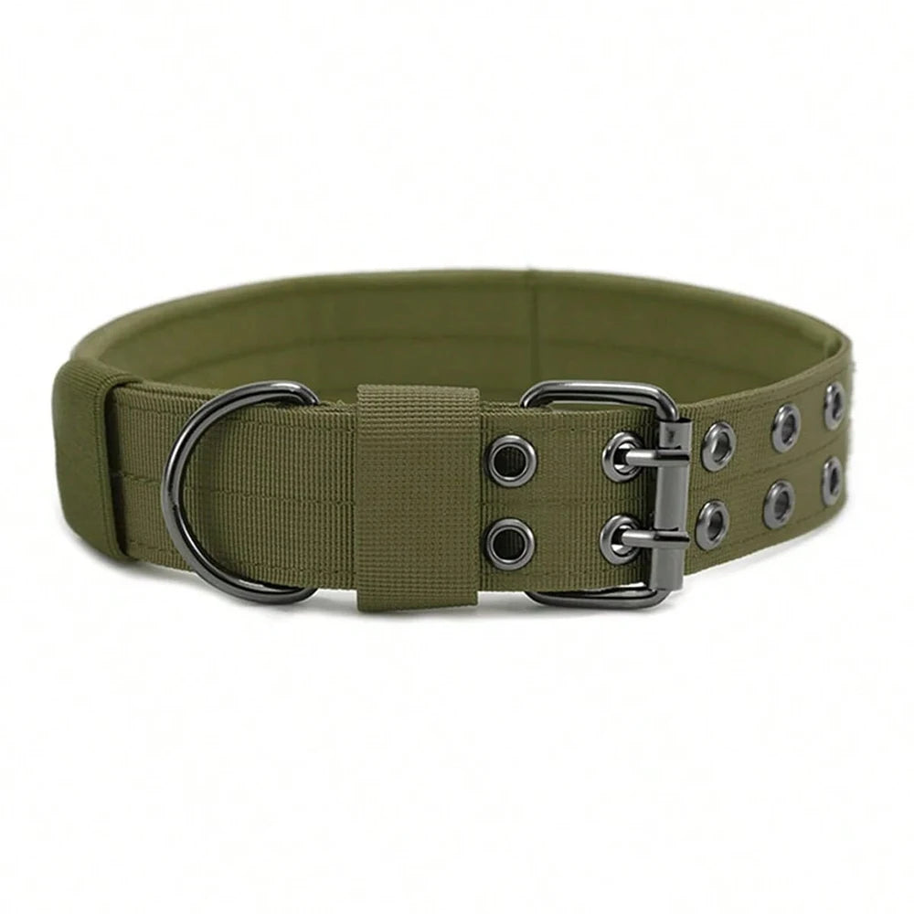 Collar táctico militar para perros con hebilla ajustable y panel de pegatina mágica