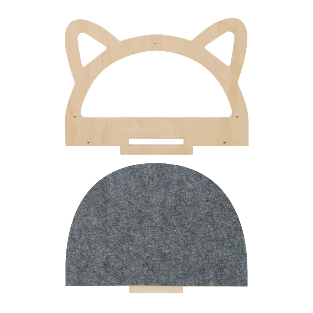 Estanterías murales para gatos con diseño de cabeza de gato y material resistente