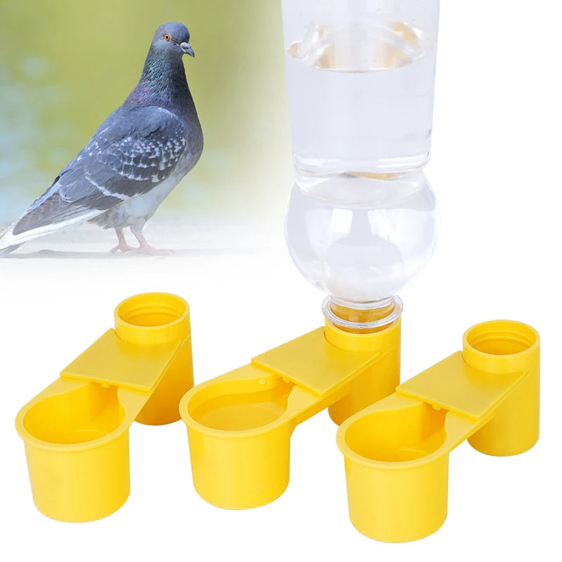 10pcs Cuencos de Agua para Pájaros en Plástico, Taza de Bebida Doble para Palomas, Codornices y Aves