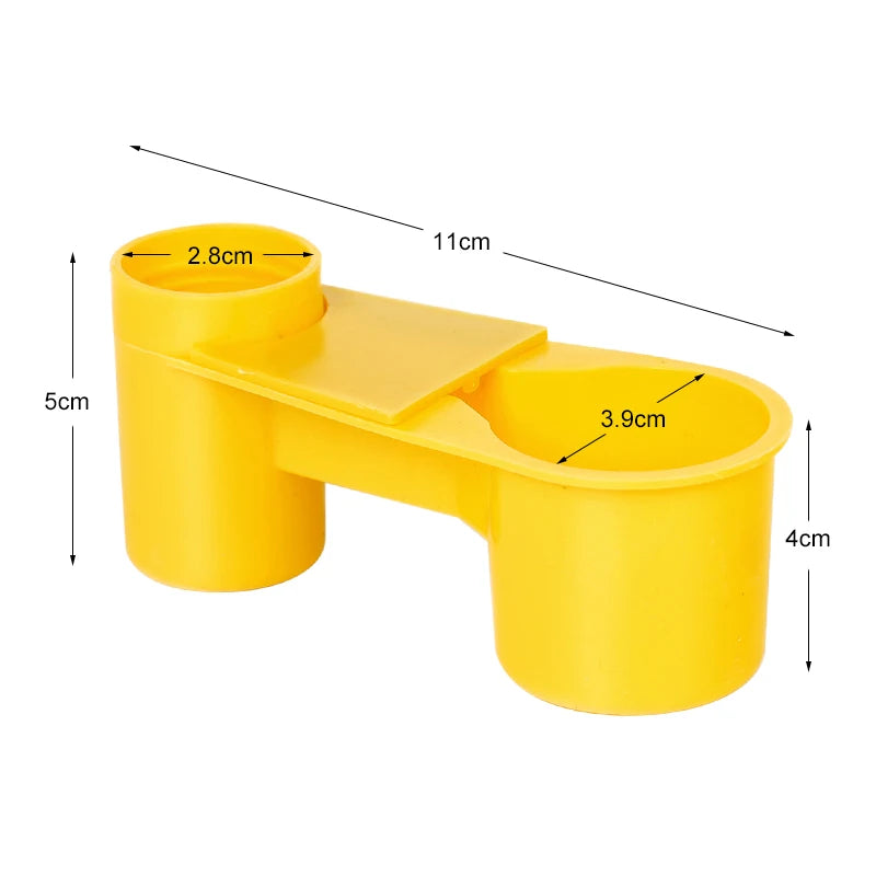 10pcs Cuencos de Agua para Pájaros en Plástico, Taza de Bebida Doble para Palomas, Codornices y Aves