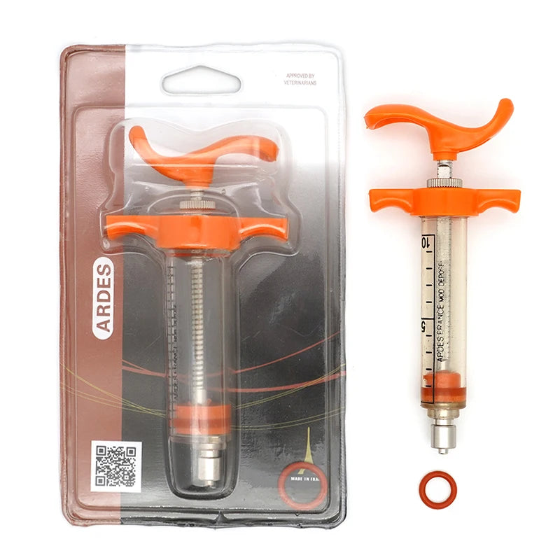 Jeringa de alimentación para aves de 10ml/20ml con tubos de gavilán y acero inoxidable