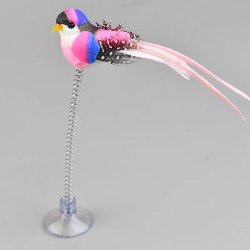 Juguete Mordedor para Gatos en Forma de Pájaro con Resorte
