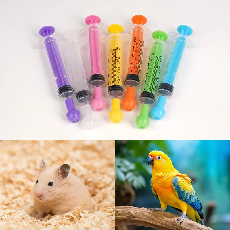Jeringa de alimentación de plástico para mascotas, 5ml y 10ml, paquete de 5 unidades