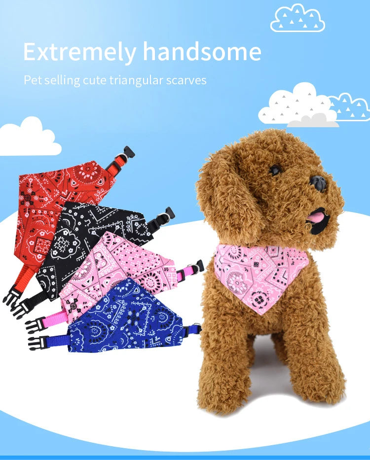 Collar Bandana Personalizable para Perros y Gatos – Conjunto de lazo y babero en colores divertidos