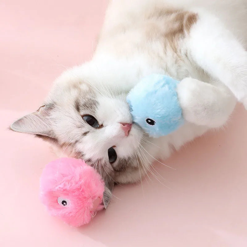 Pelota de Juego para Gatos con Sonidos Realistas y Catnip, Atractiva y Duradera