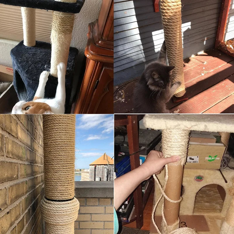 Cuerda de Sisal Natural para Gatos - Resistente, reemplazable y multifuncional