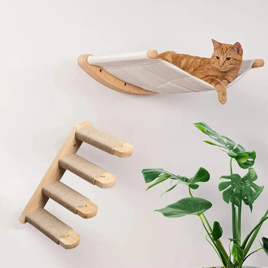Estanterías modernas para gatos con diseño en madera y seguridad garantizada