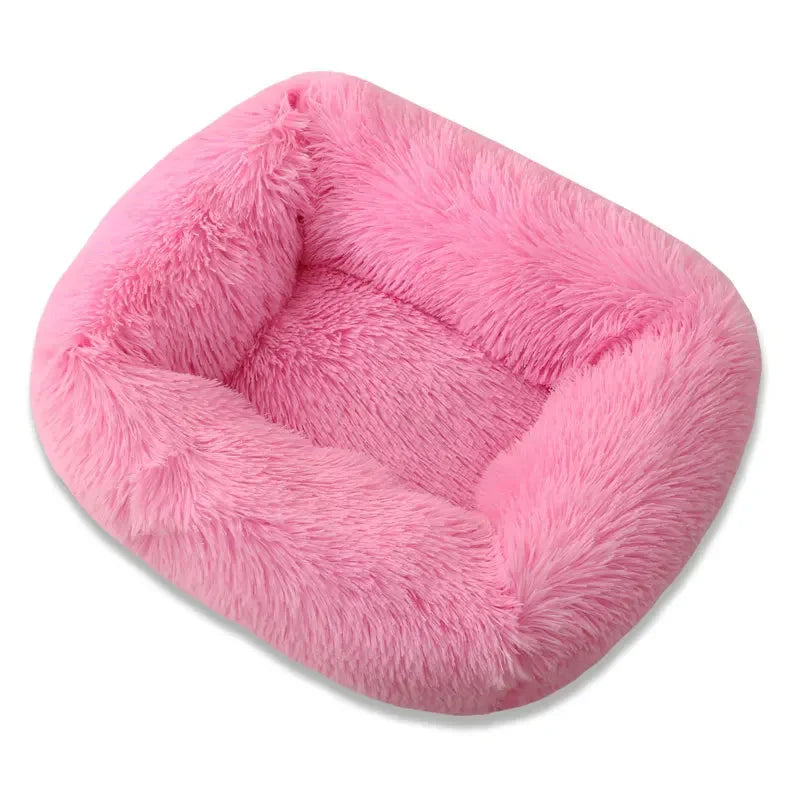 Cama Cuadrada de Felpa para Perros y Gatos – Suave, Cálida y Antideslizante