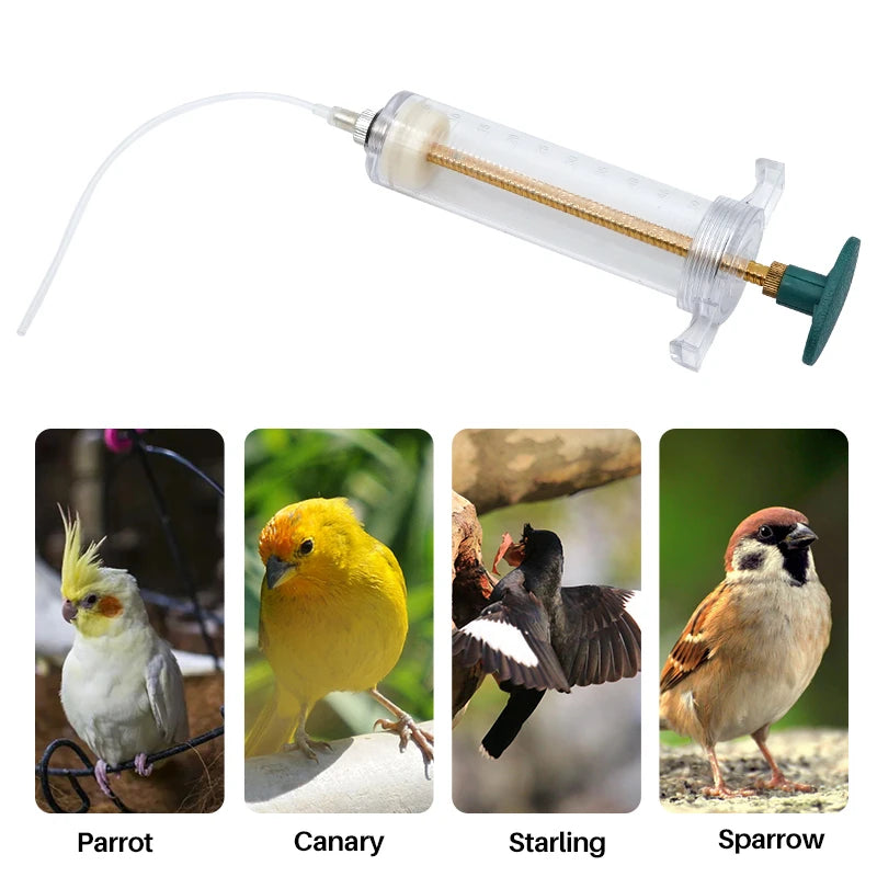 Jeringa de alimentación para aves y pequeños animales con capacidad de hasta 100 ml