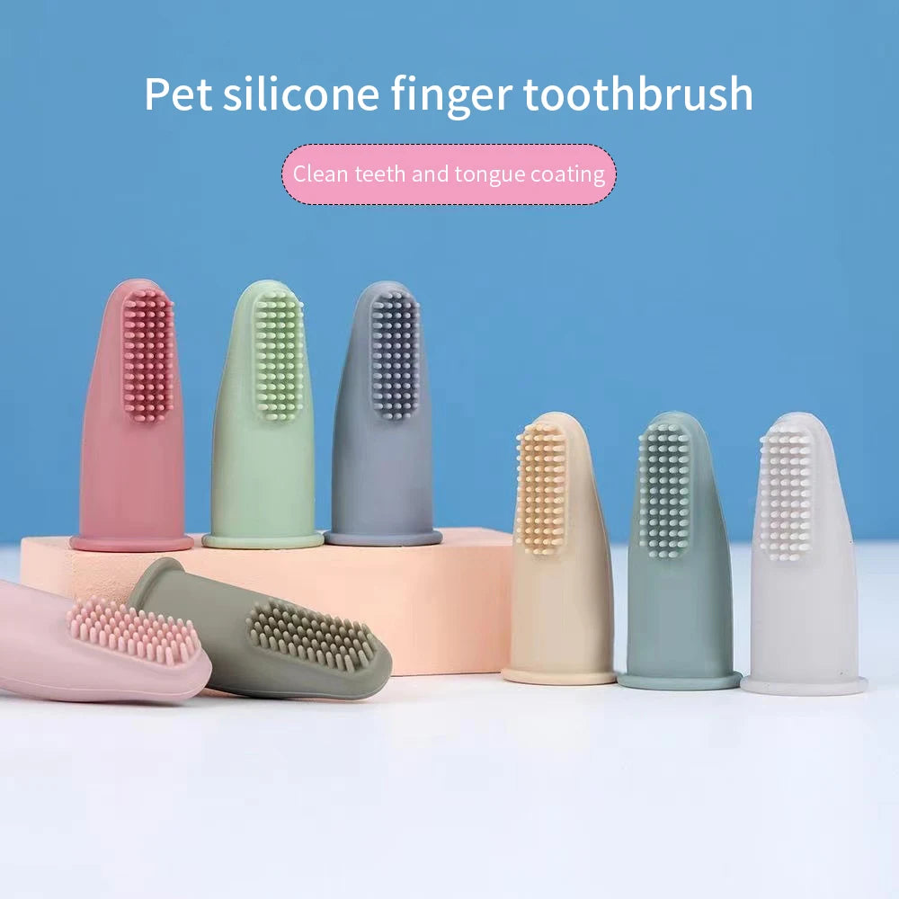 Cepillo dental para mascotas de silicona - Higiene bucal eficaz y segura