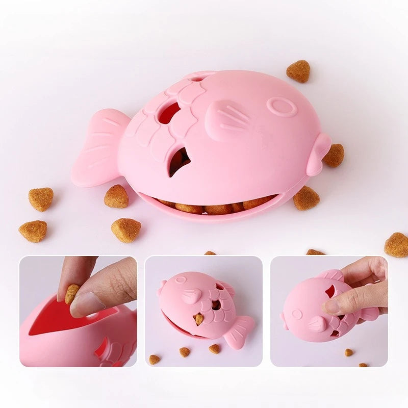 Juguete interactivo para gatos de silicona antideslizante