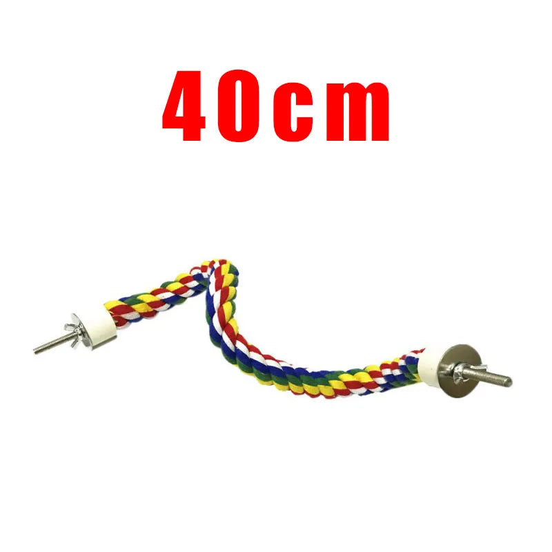 Juguete para aves de cuerda de algodón multicolor en diferentes tamaños