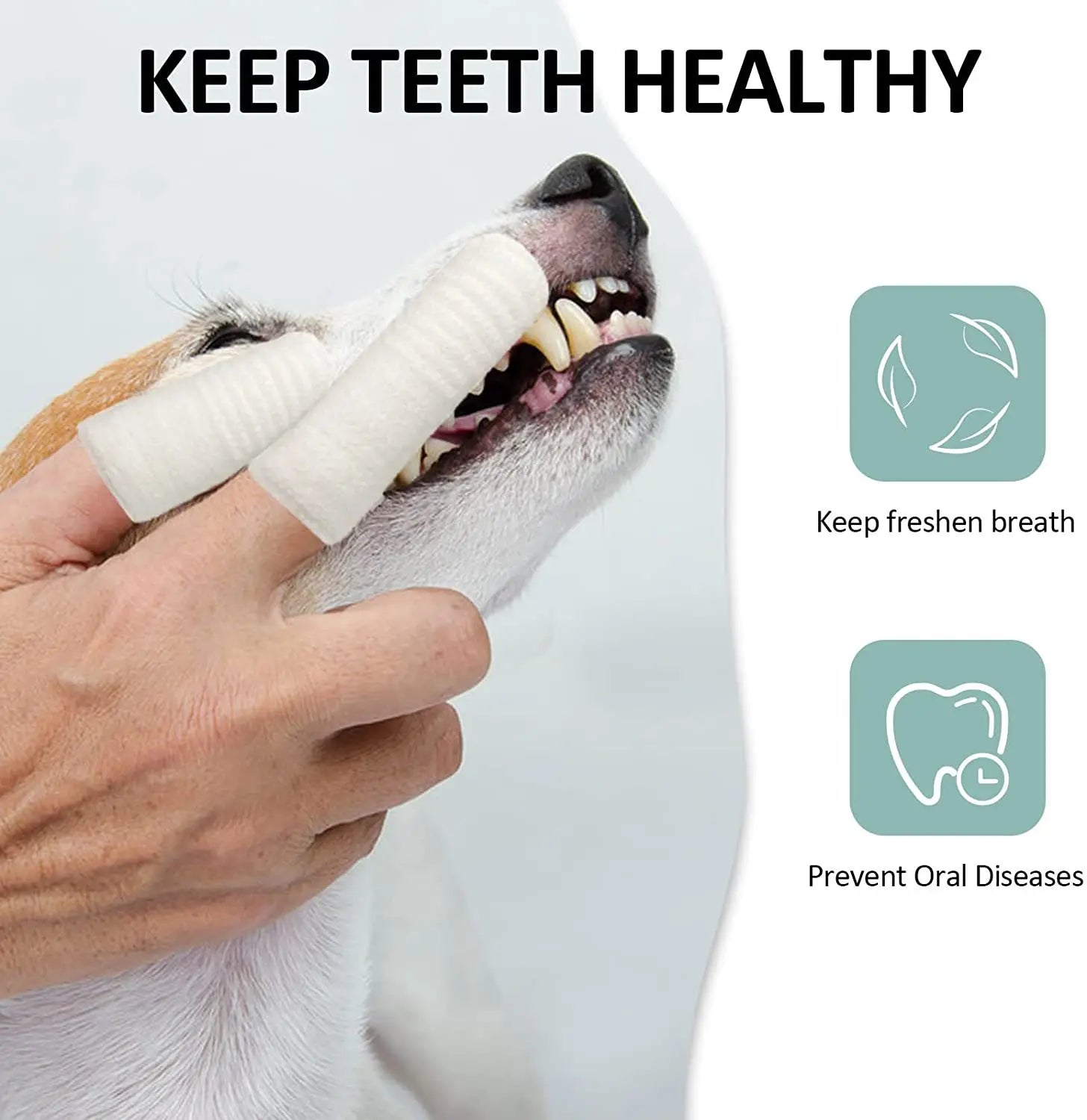 Set de Cepillos de Dedo para la Limpieza Dental de Perros y Gatos