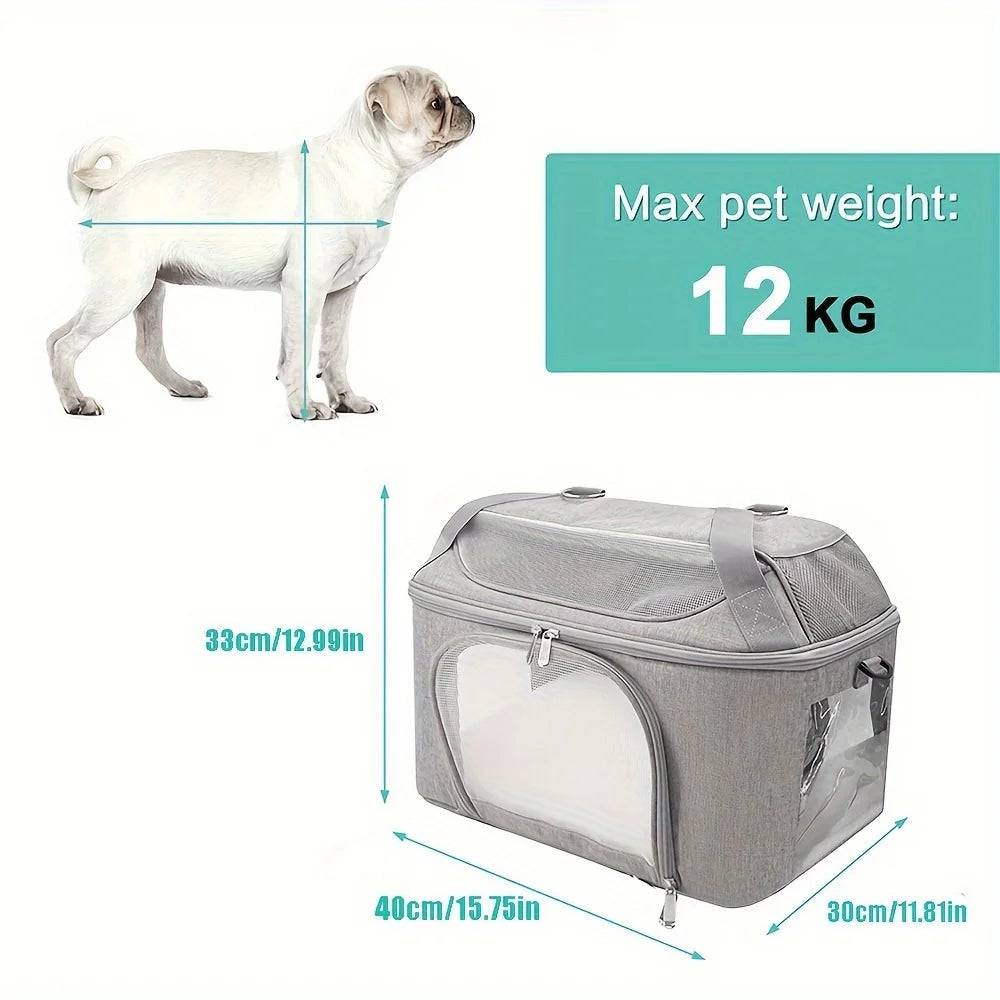 Transportín plegable para perros pequeños, duradero y a prueba de viento