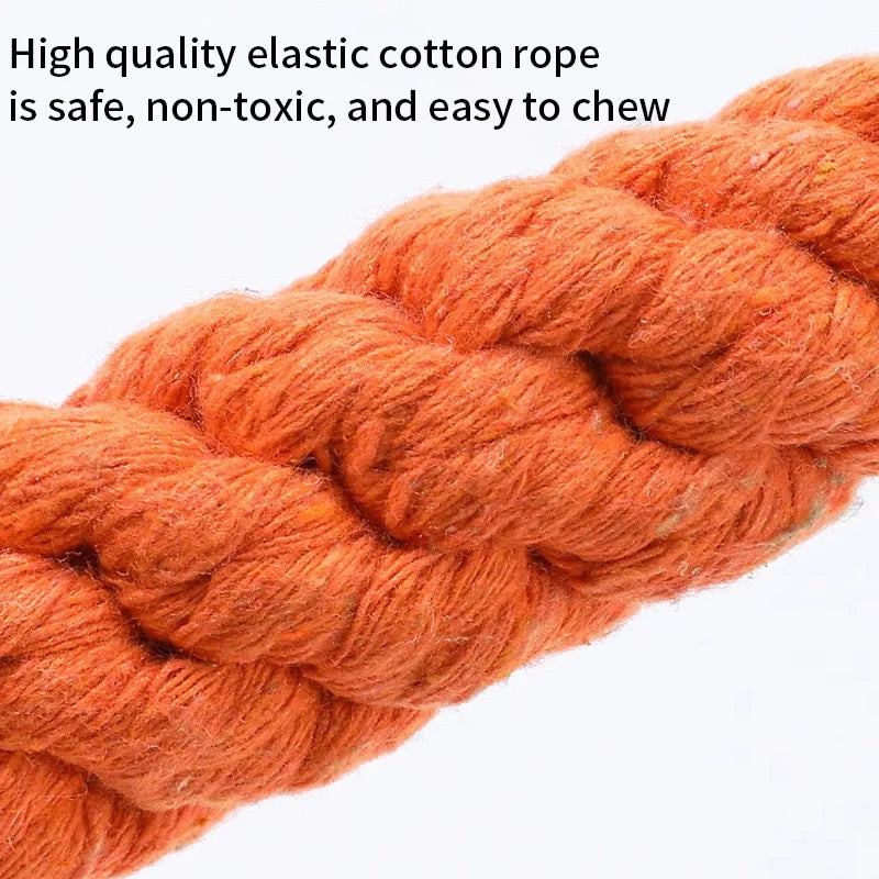 Juguete para Perros de Cuerda en Forma de Zanahoria de Algodón