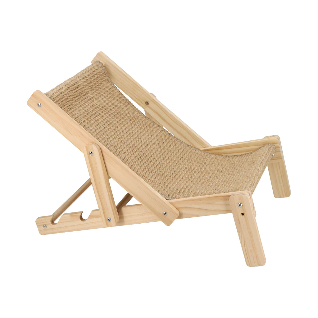 Rascador y cama para gatos en sisal natural con ajuste de posición