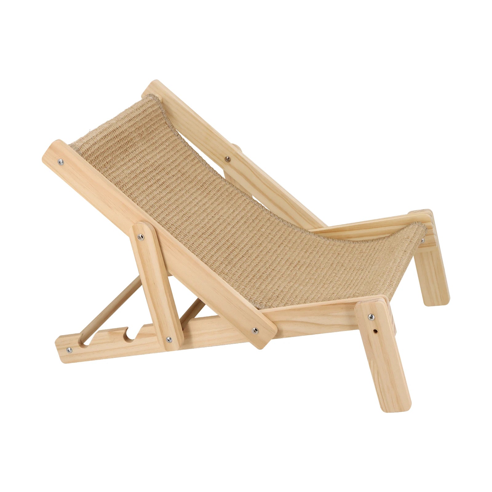 Rascador y cama para gatos en sisal natural con ajuste de posición