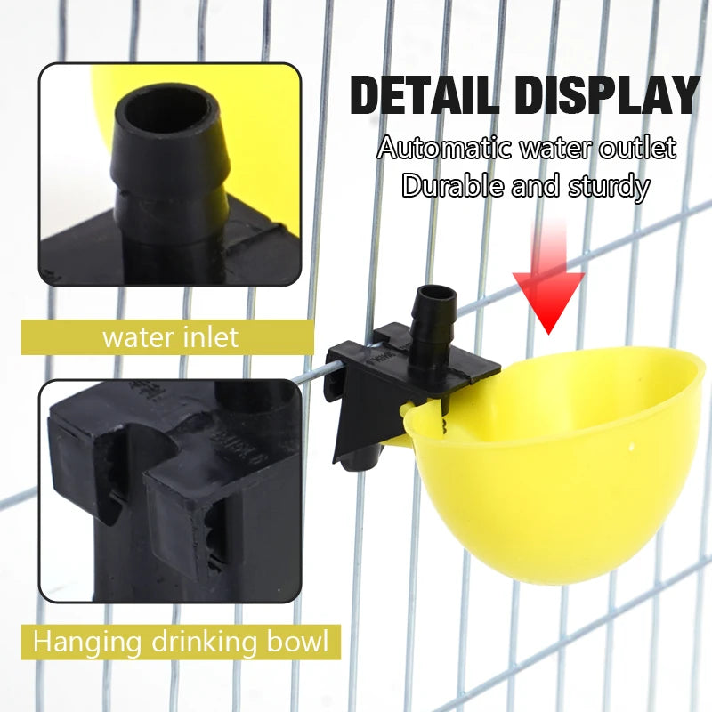 Bandeja de agua automática para aves y aves de corral - 5/10 unidades
