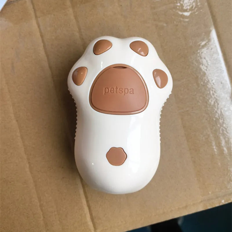 Cepillo de Grooming Eléctrico para Mascotas con Spray 3 en 1 y Carga USB