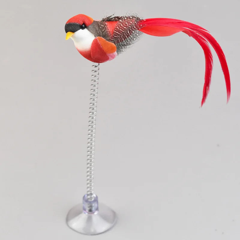 Juguete Mordedor para Gatos en Forma de Pájaro con Resorte