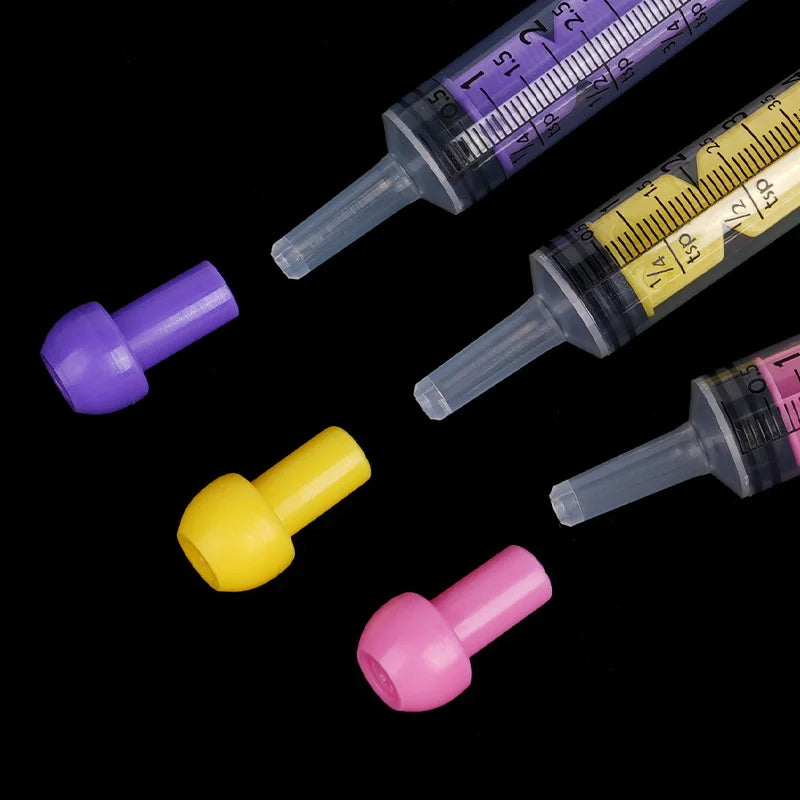 Jeringa de alimentación de plástico para mascotas, 5ml y 10ml, paquete de 5 unidades