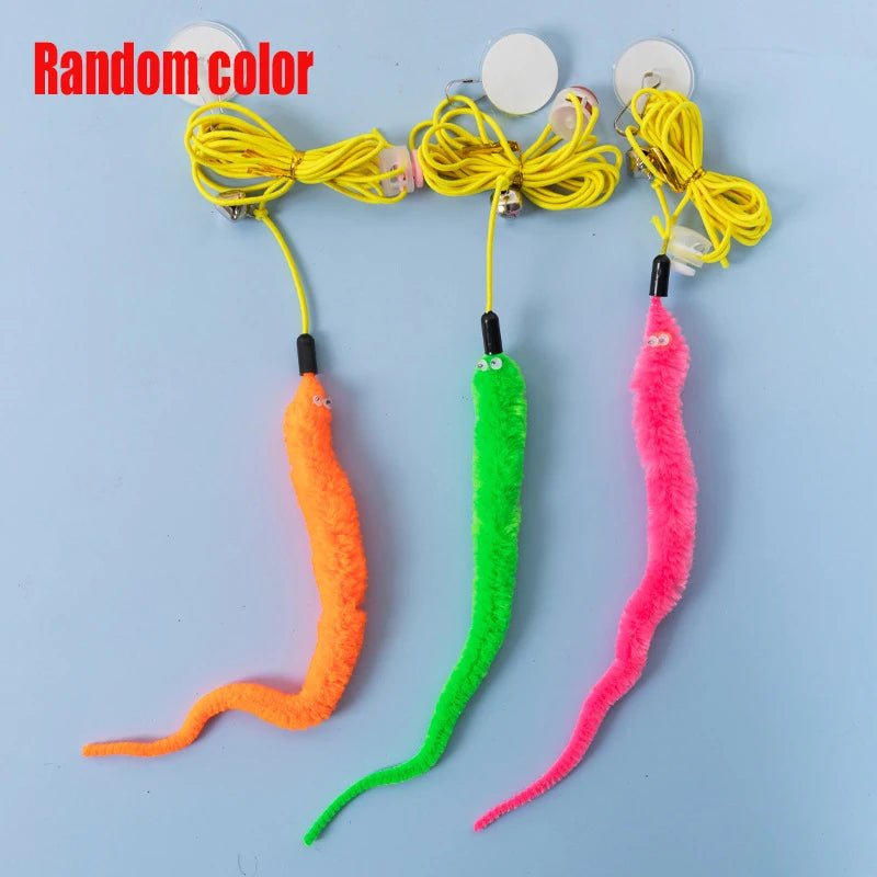 Juguete de Plumas para Gatos - Estimula y Diversión con Rope Elástico y Campana