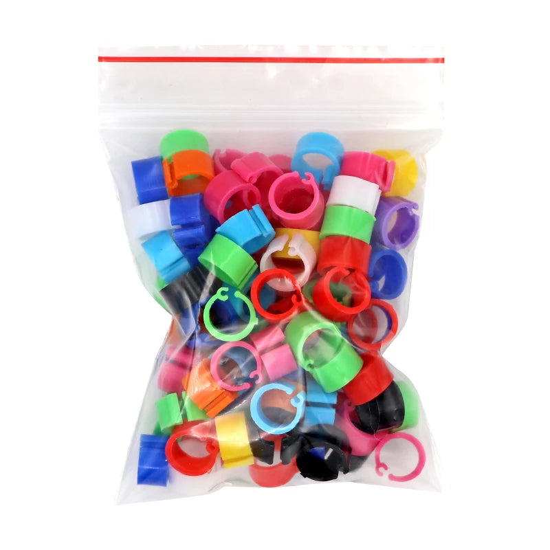 Anillos de pie para aves en diferentes colores, 100 piezas, accesorios de alta calidad para palomas y otras aves de criadero