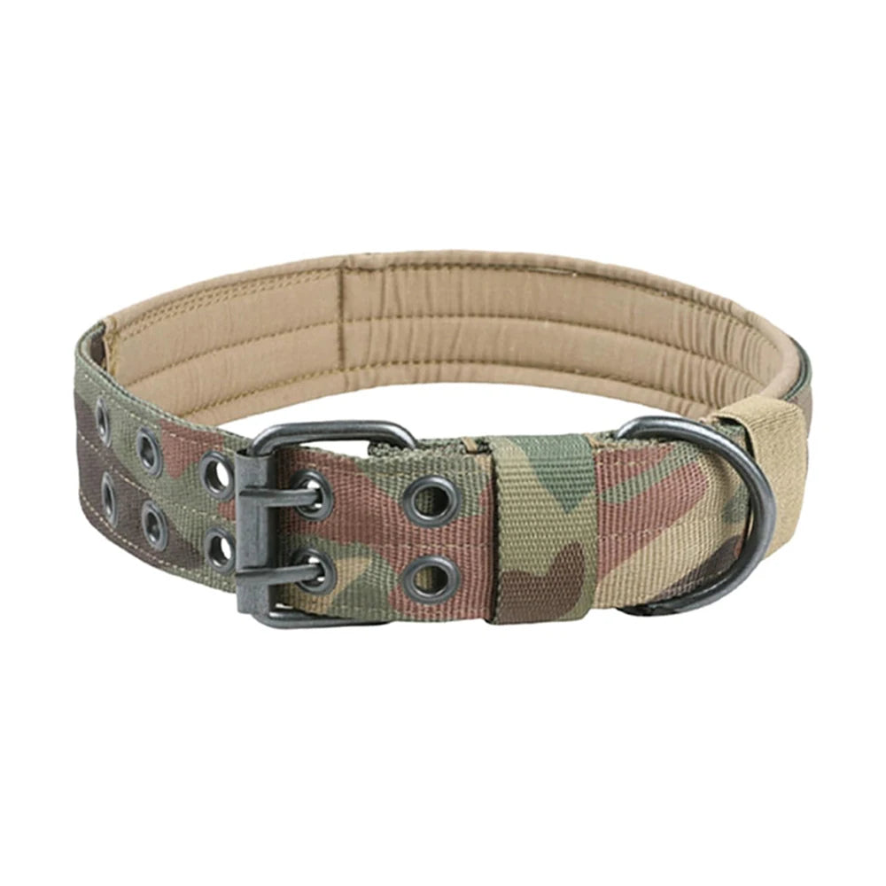 Collar táctico militar para perros con hebilla ajustable y panel de pegatina mágica