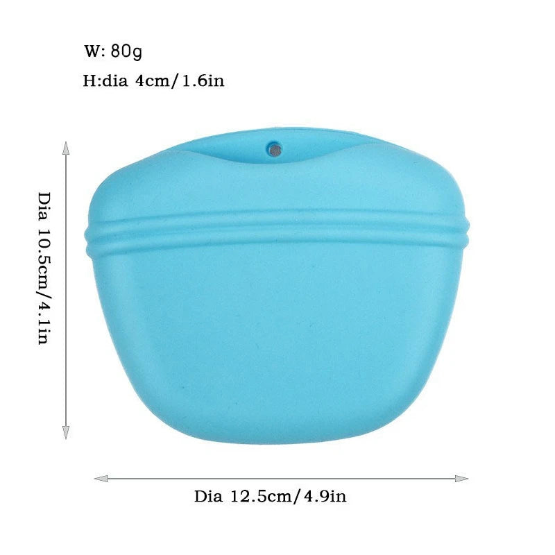 Bolsa de Snacks para Perros en Silicona – Segura, Durable y Portátil