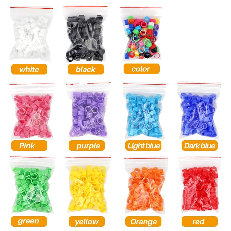 Anillos de pie para aves en diferentes colores, 100 piezas, accesorios de alta calidad para palomas y otras aves de criadero