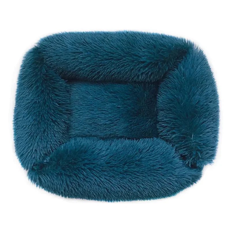 Cama Cuadrada de Felpa para Perros y Gatos – Suave, Cálida y Antideslizante